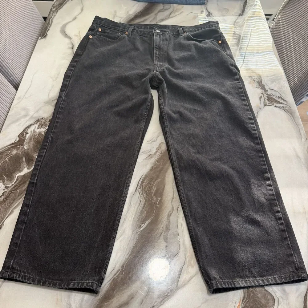 Levi's 550 Men's Black Relaxed Fit Tapered Jeans Size W44 L28 (Tag 44x30) 150th